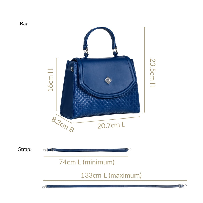 Soi Blue Handbag With Top Handle