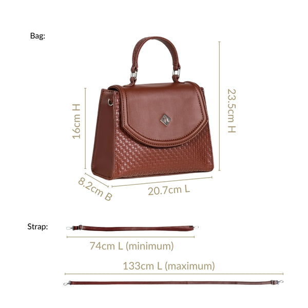 Soi Brown Handbag With Sling Strap