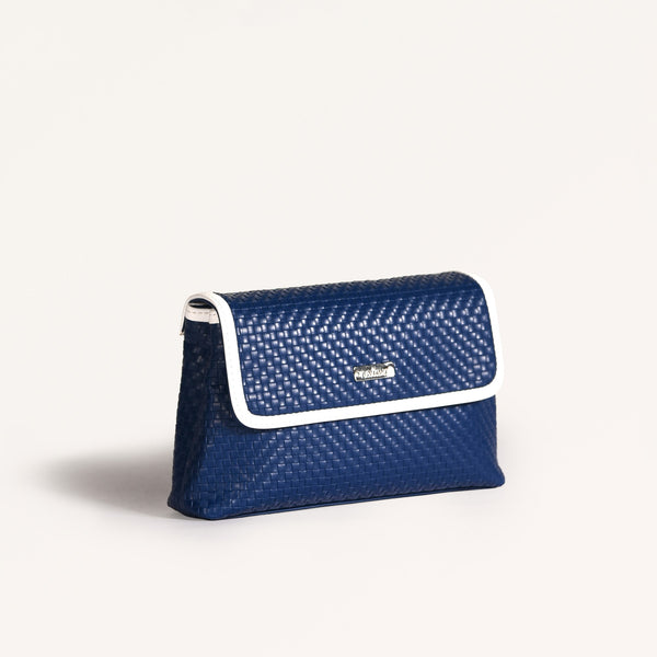 Soi Lattice Navy Blue Clutch Sling Bag