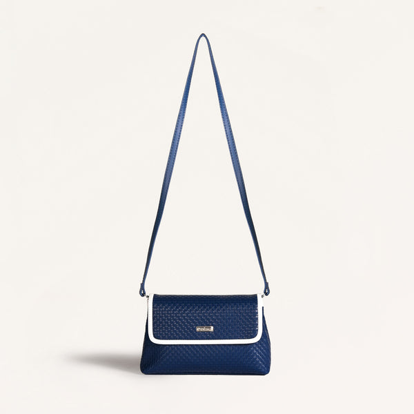 Soi Lattice Navy Blue Clutch Sling Bag