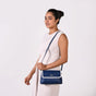 Soi Lattice Navy Blue Sling Bag