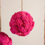 Sola Floral Ball Hanging Decor Set of 4 Magenta Pink