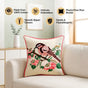 Songbird Bloom Embroidered Cushion Cover 40X40cm