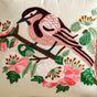 Songbird Bloom Embroidered Cushion Cover 40X40cm
