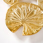 Golden Lotus Leaf Cluster Decorative Tray