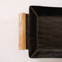 Matte Black Rectangular Metal Serving Tray 19x6 Inch