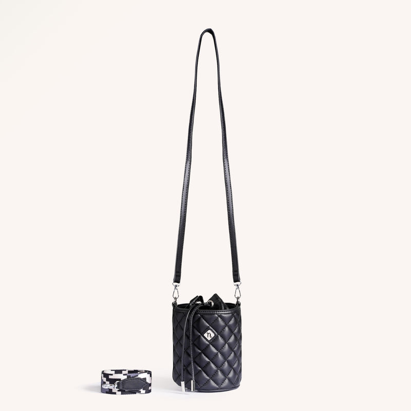 Quilted Bucket Bag Black