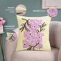 Spring Bloom Highlight Embroidered Cushion Cover 40x40cm