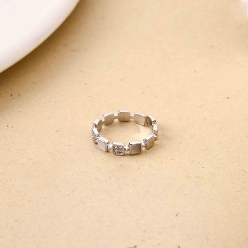 Square Affair Silver Ring