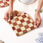 Square Checkered Indian Rosewood Serving Platter