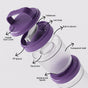 Stacko Salad Box With Dressing Cup And Spoon Purple 1020ml