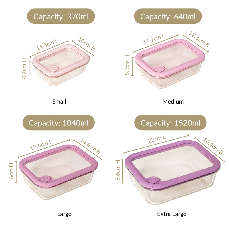 stackable-pink-ombre-food-storage-container-with-air-vent-lid-set-of-4-370ml-640ml-1040ml-1520mll
