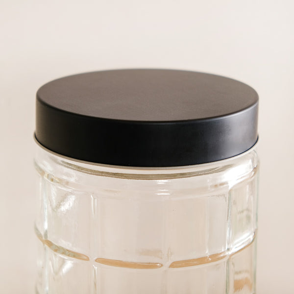 Set Of 4 Tall Glass Jars With Lid 1900ml