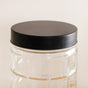 Set Of 4 Square Textured Glass Jars With Lid 1900ml