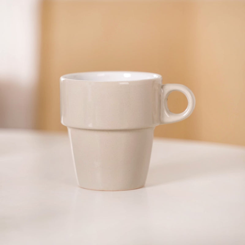 Stackable Cups Set of 6 Multicolour With Box 250ml - Tea cups, tea cup set, coffee cups, coffee cup set, ceramic cups, ceramic tea cups