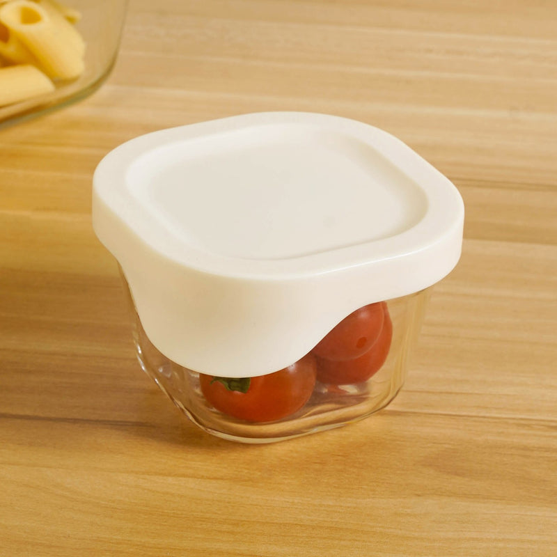 Groovo Lite Glass Food Container Set Of 4 220ml 1320ml 2500ml