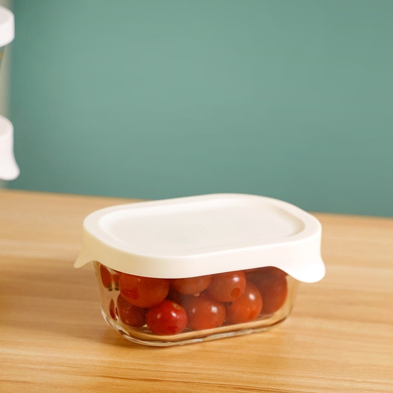 Groovo Lite Glass Food Container Set Of 4 370ml 930ml 2500ml