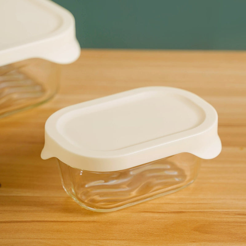 Groovo Lite Glass Food Container Set Of 6 370ml 930ml 1120ml 2500ml