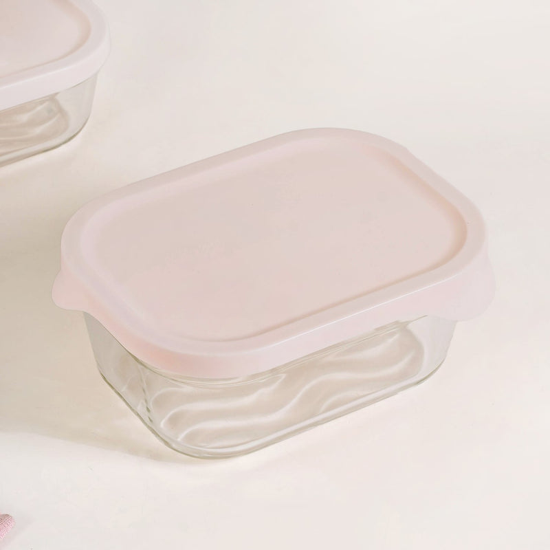 Groovo Lite Microwave Safe Glass Food Container Set Of 4 370ml 930ml 2500ml
