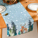 Stag And Doe In Snow Printed Dining Table Runner