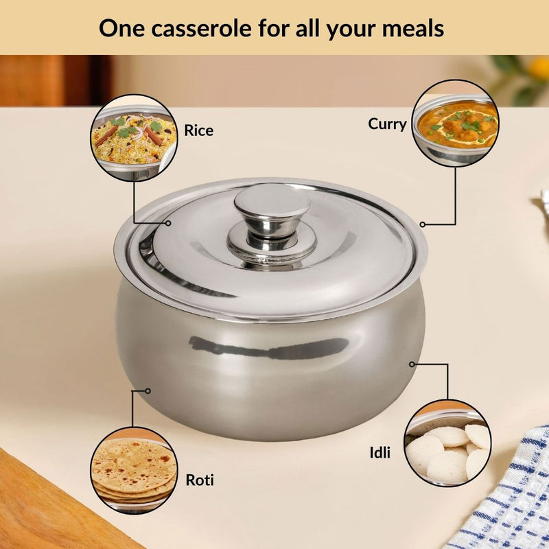 Stainless Steel Casserole 1000ml