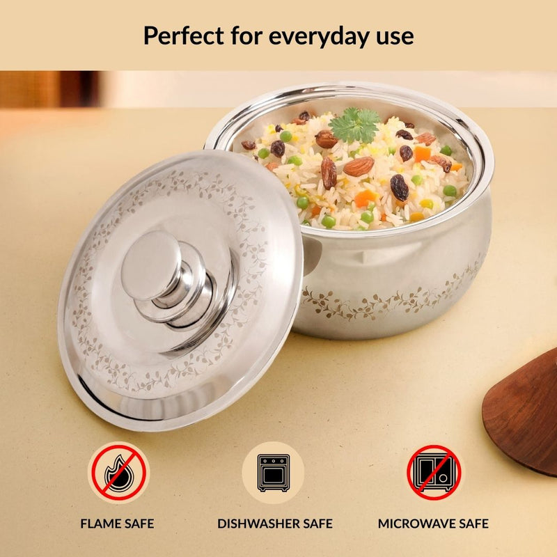 Stainless Steel Curry Serving Casserole 2000ml