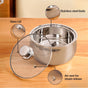Stainless Steel Double Walled Casserole With Glass Lid 1000ml