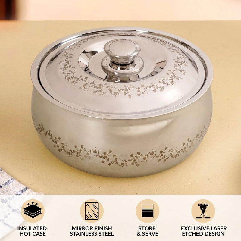 Stainless Steel Double Walled Curry Serving Casserole 3000ml