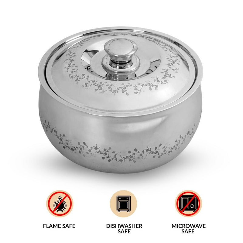 Stainless Steel Double Walled Curry Serving Casserole 3000ml