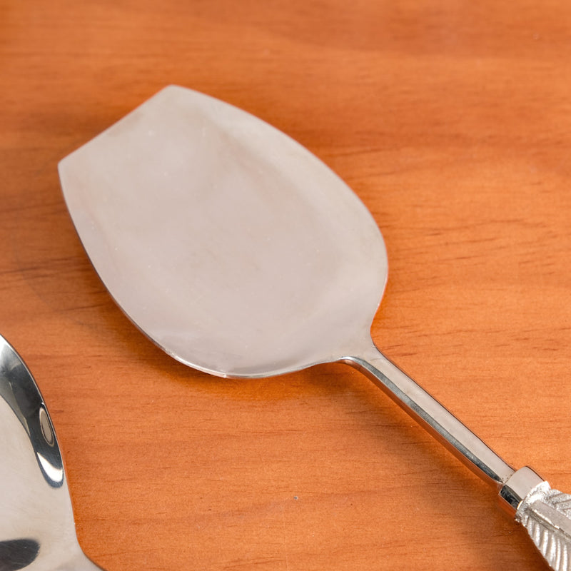 Feather Touch Stainless Steel Serving Spoon Set Of 2