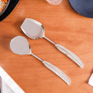 Stainless Steel Feather Serving Spoon Set Of 2
