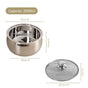 Stainless Steel Insulated Casserole With Glass Lid 2000ml