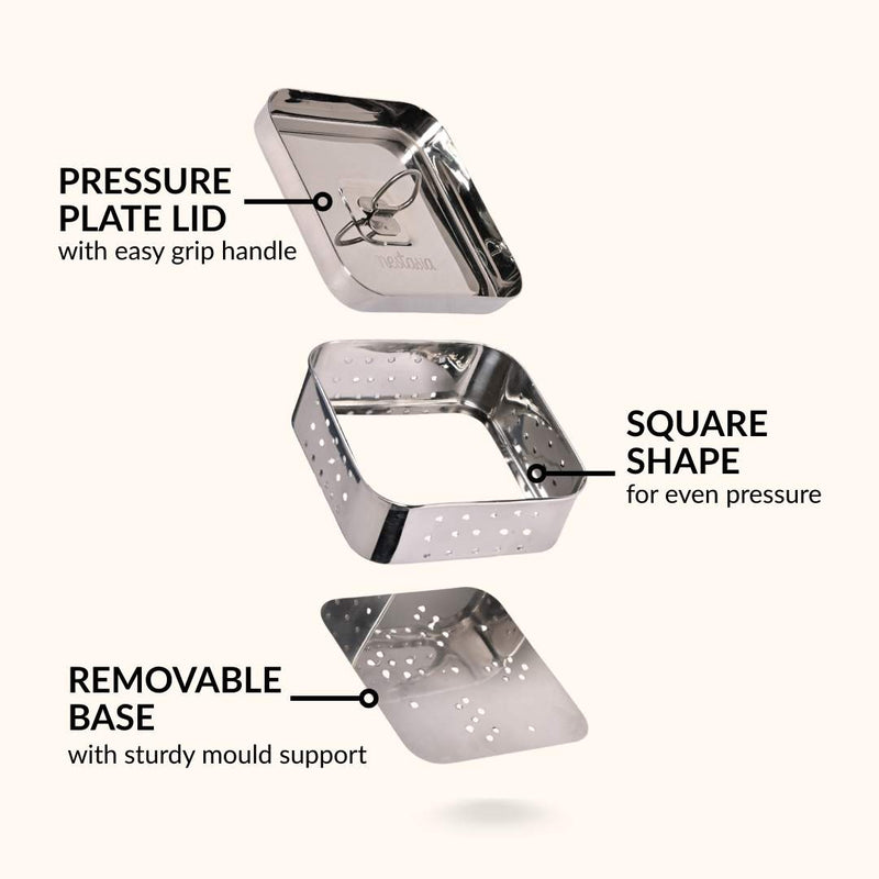 Stainless Steel Paneer Maker And Chopping Board Set Of 2