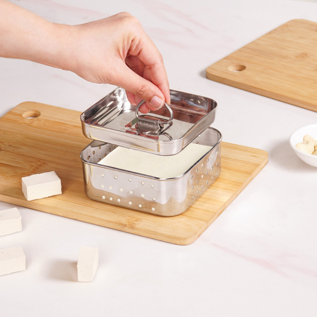 Stainless Steel Paneer Maker Mould With Press 450ml