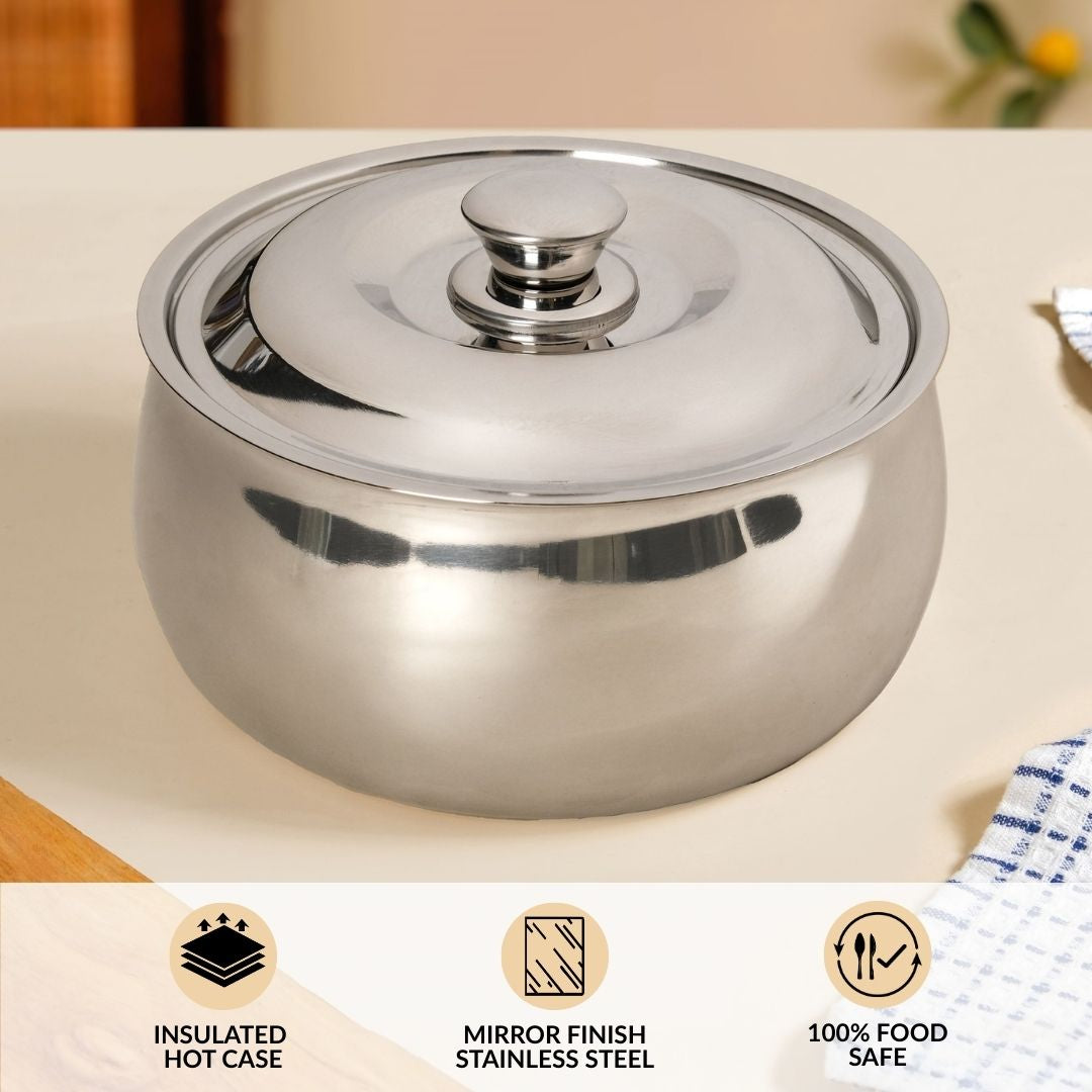 Stainless Steel Rice And Roti Casserole 3000ml