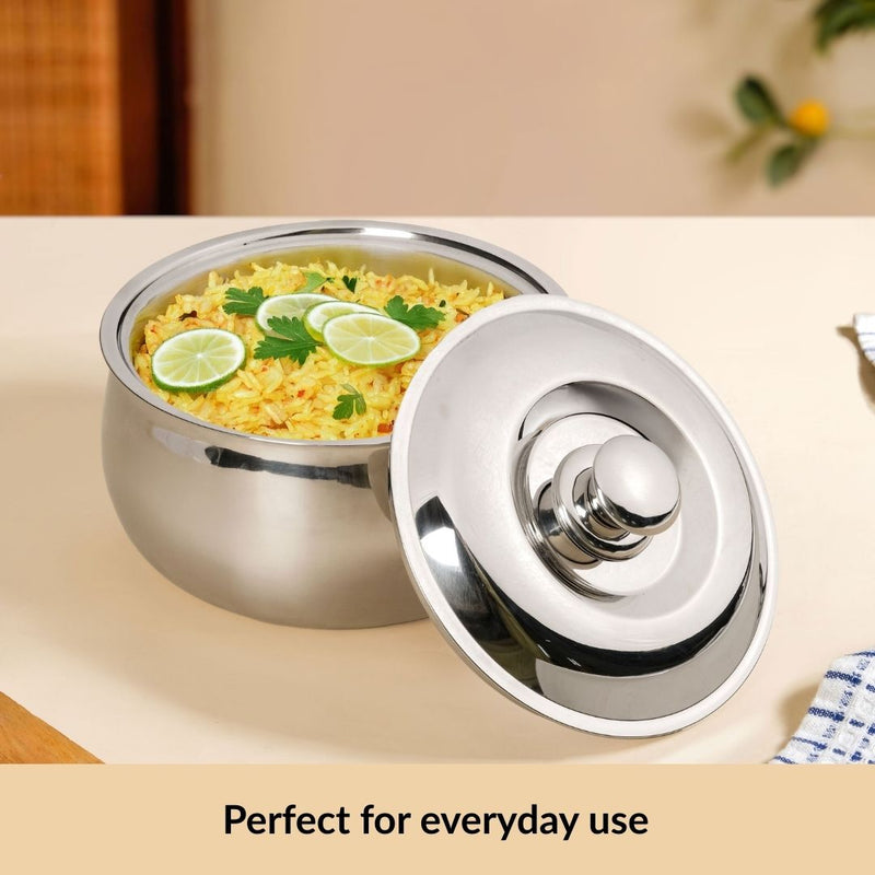 Stainless Steel Rice And Roti Casserole 3000ml