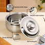 Stainless Steel Rice And Roti Casserole 3000ml