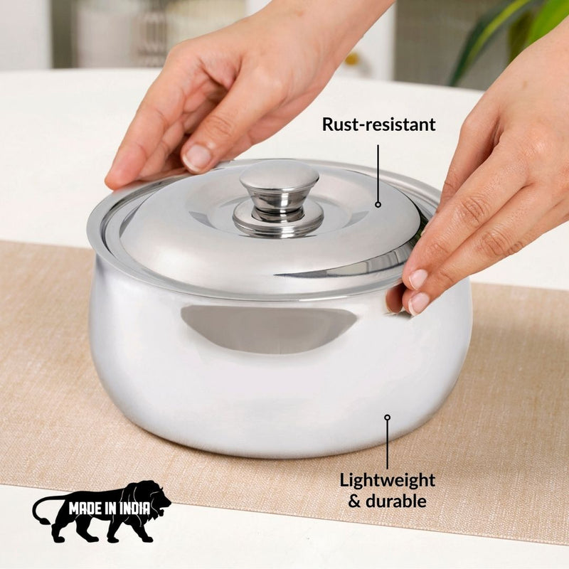 Stainless Steel Rice And Roti Casserole 3000ml