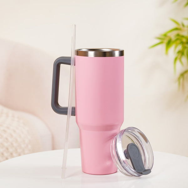Adventure Quencher Bottle Mug With Straw Pink 1.2L