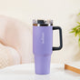 Sipper Bottle With Handle Insulated Leakproof Lilac 1200ml- Stainless steel water bottle, insulated water bottle, water bottle with straw