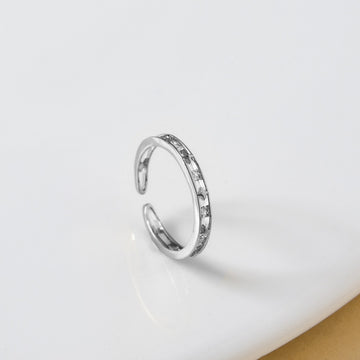 Stargaze Twin Band Silver Ring