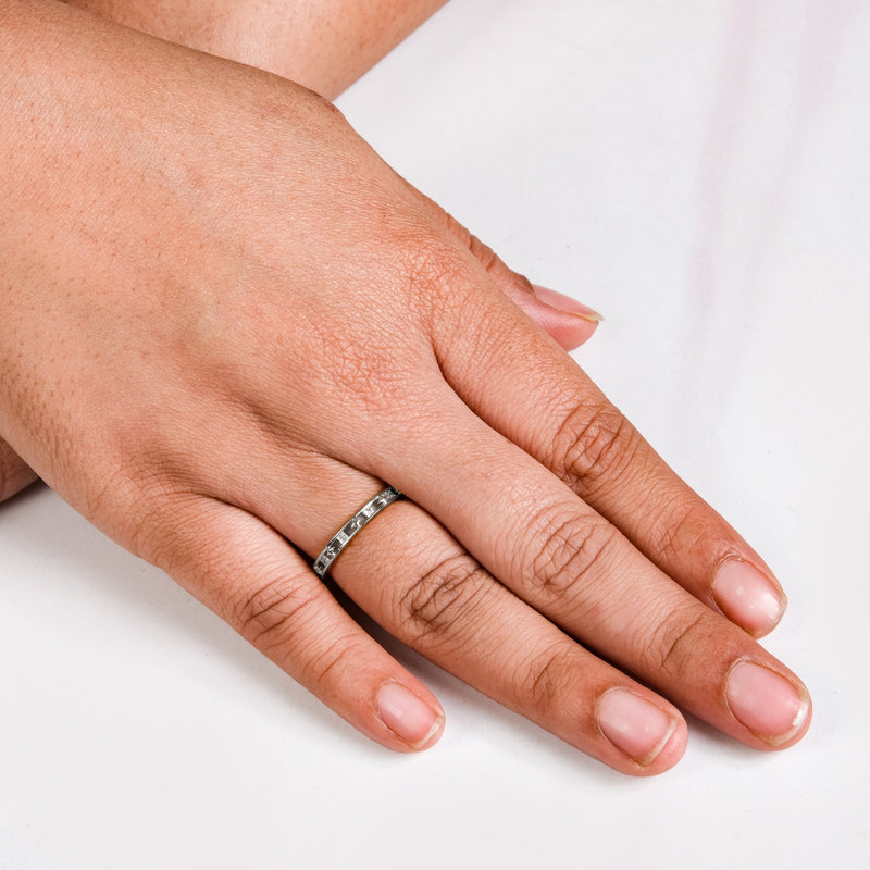 Stargaze Twin Band Silver Ring