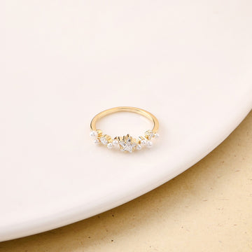 Starlit Elegance Gold Ring