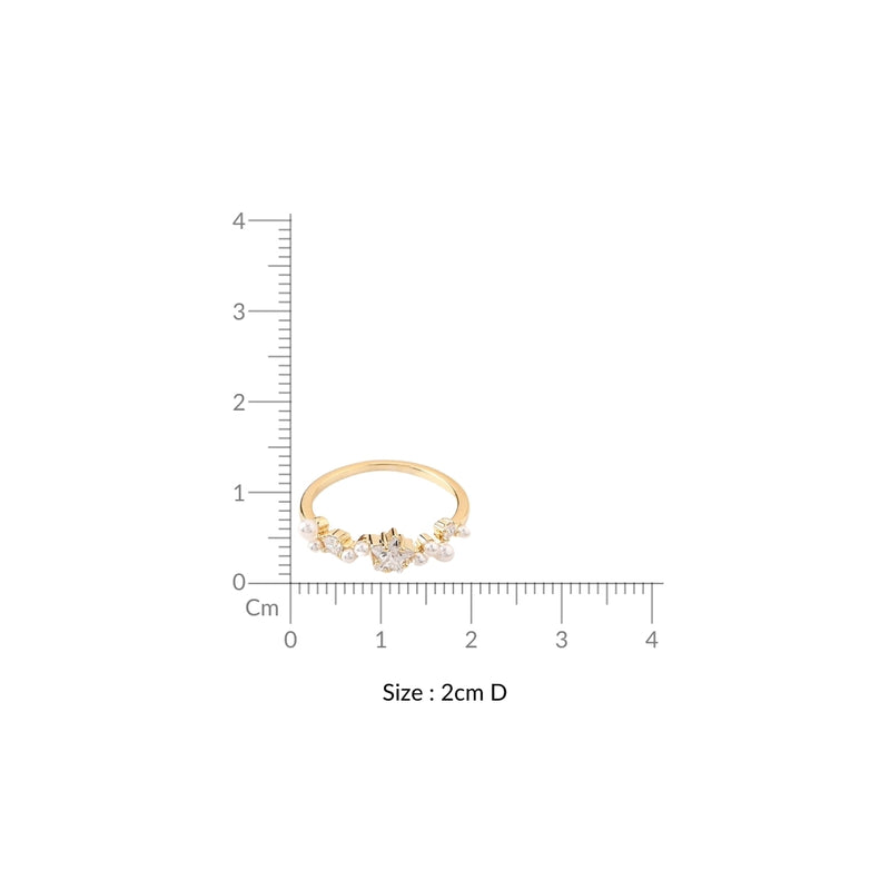 Starlit Elegance Gold Ring