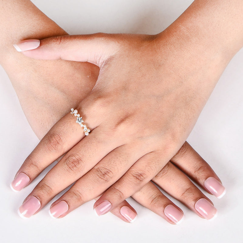 Starlit Elegance Gold Ring
