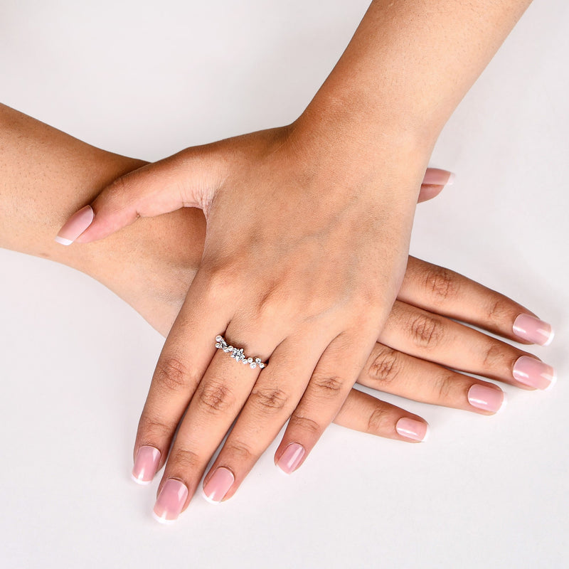 Starlit Elegance Silver Ring