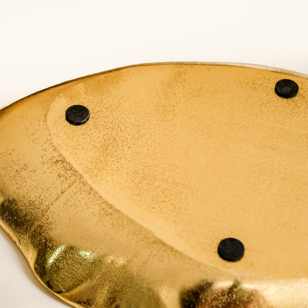 Statement Leaf Embossed Large Table Decorative Tray