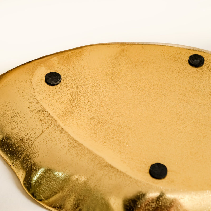 Statement Leaf Embossed Large Table Decorative Tray