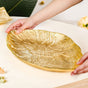 Statement Leaf Embossed Large Table Decorative Tray