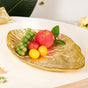 Statement Leaf Embossed Large Table Decorative Tray